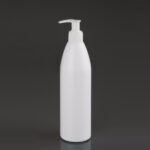 White HDPE Plastic Dispenser Bottles for Lotion, Soap, Sanitizer with Plunger (set of 6)