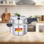 Prestige 8.0 Litres Deluxe Alpha Svachh Induction Base Outer Lid Stainless Steel Pressure Cooker