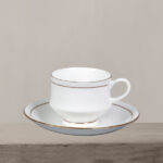 Cup Saucer Gold Line (set of 6) Claycraft Mona 110 Bone China