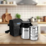 Milton Tuscany SS Lunch Carrier 4 Container (Insulated)