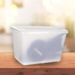 Multipurpose Plastic Storage Box (110 Litres) Easi Store with lid and Casters (Wheels)