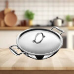 Stainless Steel Triply Kadhai 24 cms 2.4 L Stahl Artisan
