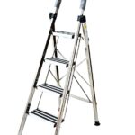 VSA 4 Step Stainless Steel Foldable Ladder