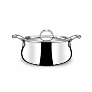 Stahl,Stainless Steel, Tri Ply Biryani Handi with Lid ,Dia 24 cm, 4.0L
