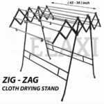 Mild Steel Elaxi Zig Zag, Jumbo Cloth Drying Stand, Folding Rust Proof Cloth Dryer, For Home.